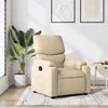 Image de vidaXL Fauteuil inclinable Crème Tissu373419