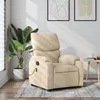 Image de vidaXL Vidaxl Fauteuil De Massage Inclinable Crème Tissu
