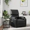 Image de vidaXL Fauteuil de massage inclinable Noir Similicuir373441
