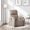 Image de vidaXL Fauteuil inclinable de massage taupe tissu microfibre373456