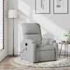 Image de vidaXL Fauteuil inclinable de massage gris clair tissu microfibre373457