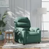 Image de vidaXL Fauteuil de massage inclinable Vert foncé Tissu373480