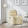 Image de vidaXL Fauteuil de massage inclinable Crème Tissu373483