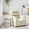 Image de vidaXL Fauteuil inclinable de massage CrÃ¨me Similicuir