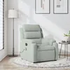 Image de vidaXL Fauteuil de massage inclinable gris clair velours