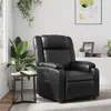 Image de vidaXL Fauteuil inclinable Noir Similicuir373522