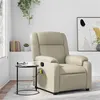 Image de vidaXL Fauteuil inclinable de massage Crème Similicuir373530