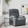Image de vidaXL Fauteuil de massage inclinable Gris Similicuir