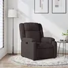 Image de vidaXL Fauteuil inclinable Marron foncé Tissu