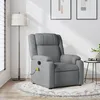 Image de vidaXL Vidaxl Fauteuil De Massage Inclinable Gris Clair Tissu