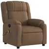 Image de vidaXL Fauteuil de massage inclinable Marron Tissu373552