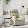 Image de vidaXL Fauteuil inclinable de massage Crème Similicuir373568