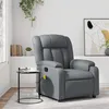 Image de vidaXL Vidaxl Fauteuil De Massage Inclinable Gris Similicuir