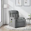 Image de vidaXL Vidaxl Fauteuil De Massage Inclinable Gris Clair Tissu