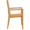Image de vidaXL Vidaxl Chaises De Jardin Empilables Lot De 4 56,5x57,5x91 Cm Bois Teck