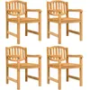 Image de vidaXL Chaises de jardin lot de 4 58x59x88 cm bois de teck solide3157904