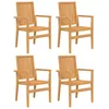 Image de Vidaxl Ensemble Ã DÃ®ner De Jardin 5 Pcs Bois De Teck Massif