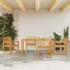 Image de vidaXL Ensemble à dîner de jardin 5 pcs Bois de teck massif