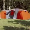 Image de vidaXL Tente familiale à dôme 12 personnes gris et orange imperméable94348