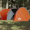 Image de vidaXL Vidaxl Tente De Camping Tunnel 4 Personnes Gris Et Orange Imperméable