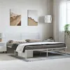 Image de vidaXL Cadre de lit métal avec tête de lit blanc 183x213 cm