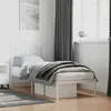 Image de vidaXL Cadre de lit mÃ©tal sans matelas avec tÃªte de lit blanc 75x190cm