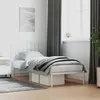 Image de vidaXL Cadre de lit métal sans matelas avec tête de lit blanc 90x190cm