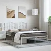 Image de vidaXL Cadre de lit métal avec tête de lit blanc 150x200 cm