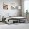 Image de vidaXL Cadre de lit métal avec tête de lit blanc 183x213 cm