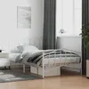 Image de vidaXL Cadre de lit mÃ©tal avec tÃªte de lit/pied de lit blanc 100x200cm