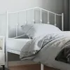 Image de vidaXL Tête de lit métal blanc 100 cm