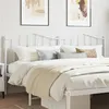 Image de vidaXL Tête de lit métal blanc 200 cm