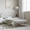 Image de vidaXL Cadre de lit métal avec tête de lit noir 135x190 cm