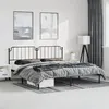 Image de vidaXL Cadre de lit métal avec tête de lit noir 183x213 cm