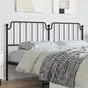 Image de vidaXL Tête de lit métal noir 180 cm