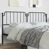 Image de vidaXL Tête de lit métal noir 193 cm
