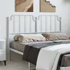Image de vidaXL Tête de lit métal blanc 150 cm