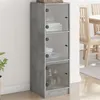 Image de vidaXL Buffet avec portes en verre gris béton 35x37x109 cm