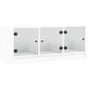 Image de vidaXL Meuble TV avec portes en verre blanc 102x37x42 cm