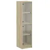 Image de Vidaxl Buffet Avec Portes En Verre ChÃªne Sonoma 35x37x142 Cm