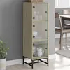 Image de vidaXL Buffet avec portes en verre chêne sonoma 35x37x120 cm