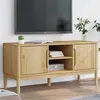 Image de vidaXL Meuble TV FLORO cire marron 114x43x55 cm bois massif de pin374014