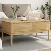 Image de vidaXL Table basse FLORO cire marron 99x55,5x45 cm bois massif de pin