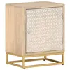 Image de vidaXL Table de chevet 40x30x50 cm bois massif manguier et fer372009