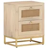 Image de vidaXL Table de chevet 40x30x50 cm bois massif manguier et fer