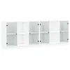 Image de vidaXL BibliothÃ¨que avec portes blanc 204x37x75 cm bois d'ingÃ©nierie