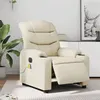 Image de vidaXL Fauteuil de massage inclinable électrique crème similicuir3206593