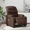 Image de vidaXL Fauteuil de massage inclinable électrique marron similicuir3206594