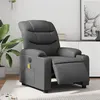 Image de vidaXL Fauteuil de massage inclinable électrique gris similicuir3206595