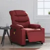 Image de vidaXL Vidaxl Fauteuil De Massage Inclinable Électrique Rouge Bordeaux